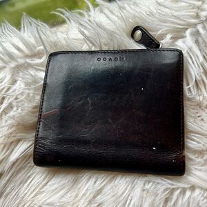 Coach leather bifold wallet